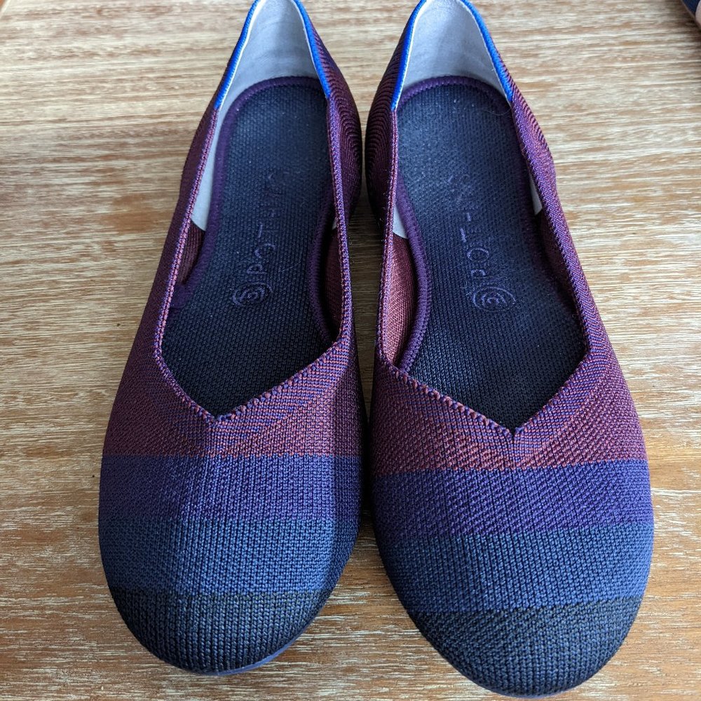 Rothy's size 10 Blackberry Captoe flats